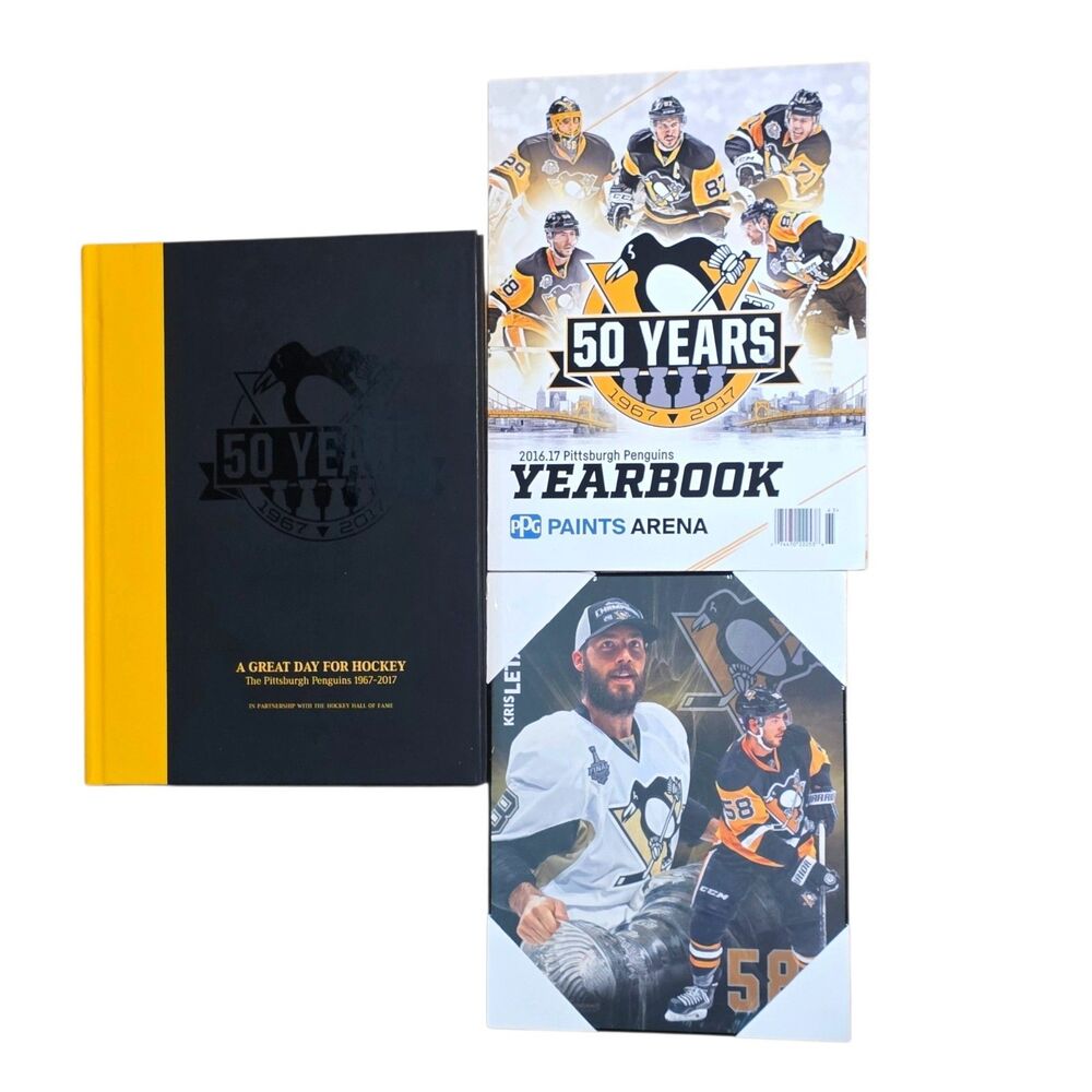 Pittsburgh Penguins Lot: A Great Day For Hockey, 2016-17 Yearbook & Player Art